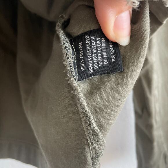 Signature Studio Chore Barn Jacket Womens XL Olive Green Elbow Patch - Picture 5 of 7